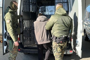 Funkcjonariusze wprowadzają mężczyznę do pojazdu służbowego./archiwum NwOSG. Funkcjonariusze wprowadzają mężczyznę do pojazdu służbowego./archiwum NwOSG.
