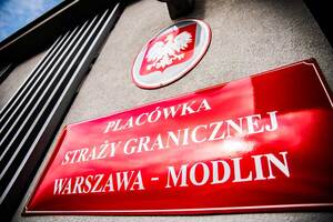 Tablica informacyjna - PSG Warszawa-Modlin. Tablica informacyjna - PSG Warszawa-Modlin.