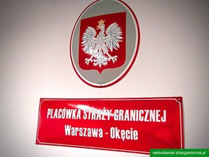 Tablica informacyjna - PSG Warszawa-Okęcie. Tablica informacyjna - PSG Warszawa-Okęcie.