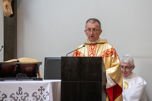 Kazanie głosi Dziekan Straży Granicznej ks. płk SG Zbigniew Kępa. Kazanie głosi Dziekan Straży Granicznej ks. płk SG Zbigniew Kępa.