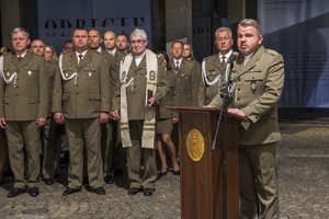 Dziekan Prawosławny SG ks. kpt. SG Paweł Siebiesiewicz podczas wystąpienia Dziekan Prawosławny SG ks. kpt. SG Paweł Siebiesiewicz podczas wystąpienia