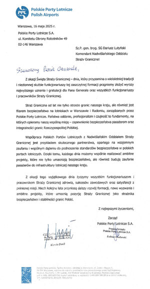 Gratulacje. Polskie Porty Lotnicze. Gratulacje. Polskie Porty Lotnicze.