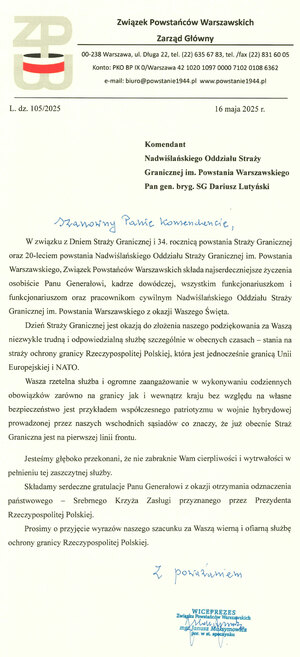 Życzenia. Związek Powstańców Warszawskich. Życzenia. Związek Powstańców Warszawskich.