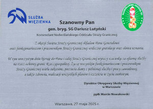 Gratulacje. Służba Więzienna. Gratulacje. Służba Więzienna.
