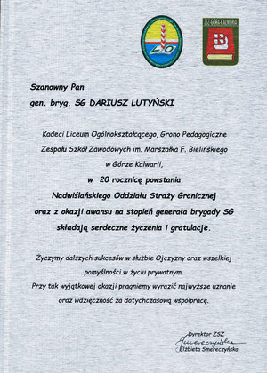 Życzenia i gratulacje. Zespół Szkół Ogólnokształcących im. Marszałka F. Bielińskiego w Górze Kalwarii. Życzenia i gratulacje. Zespół Szkół Ogólnokształcących im. Marszałka F. Bielińskiego w Górze Kalwarii.