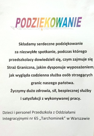 Tekst podziękowań. Tekst podziękowań.