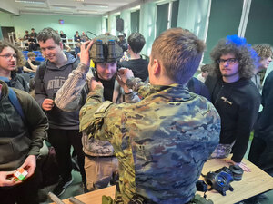 Spotkanie z funkcjonariuszami z Nadwiślańskiego Oddziału Straży Granicznej. Spotkanie z funkcjonariuszami z Nadwiślańskiego Oddziału Straży Granicznej.