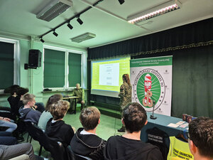 Spotkanie z funkcjonariuszami z Nadwiślańskiego Oddziału Straży Granicznej. Spotkanie z funkcjonariuszami z Nadwiślańskiego Oddziału Straży Granicznej.